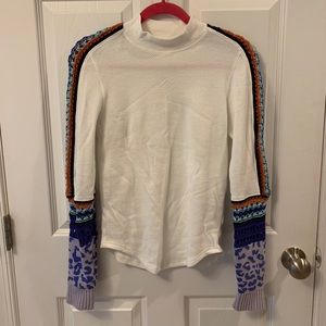 Free People Waffle long sleeve shirt